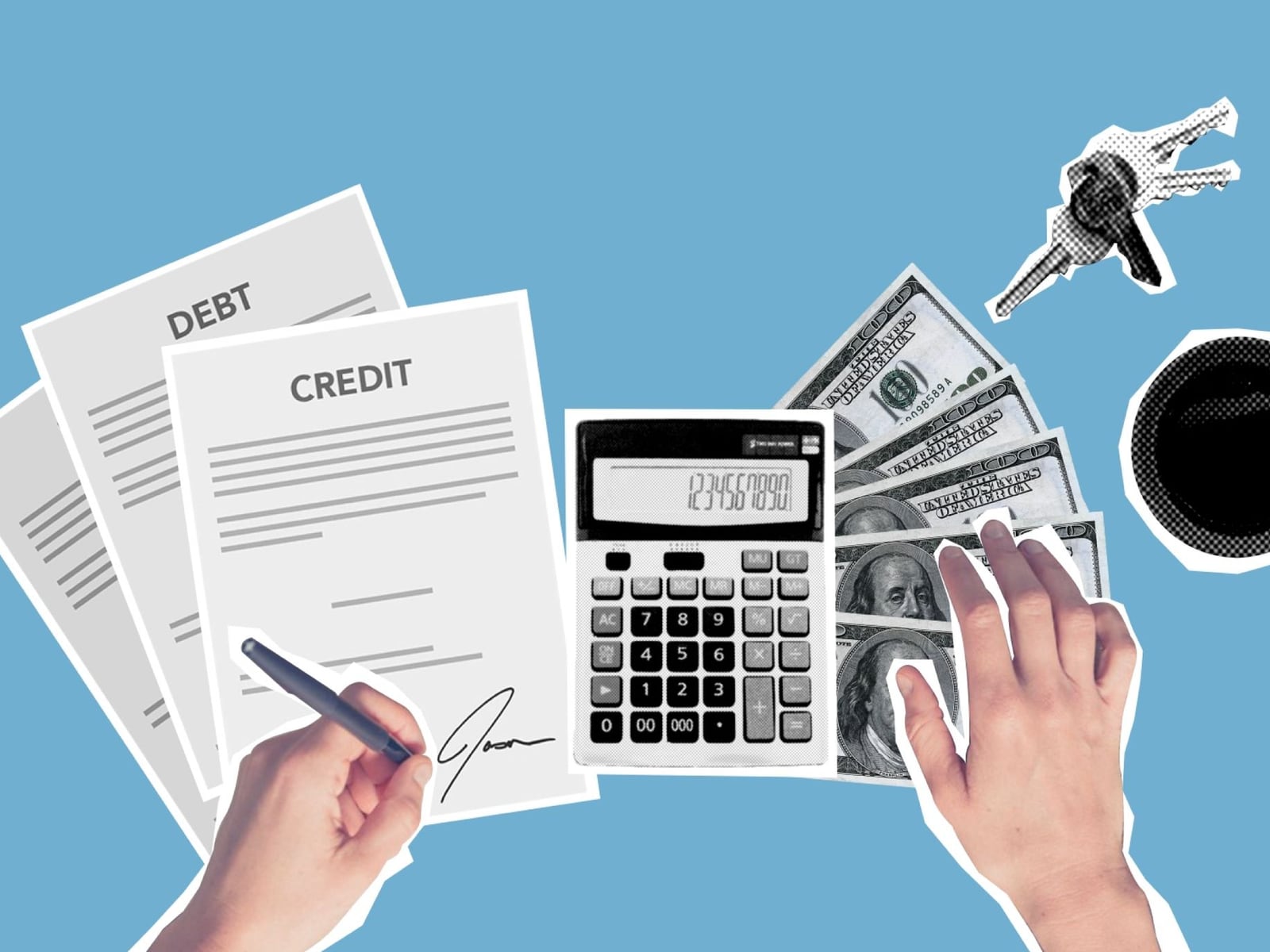 A professional contract and calculator on a dark desk, representing pricing transparency.